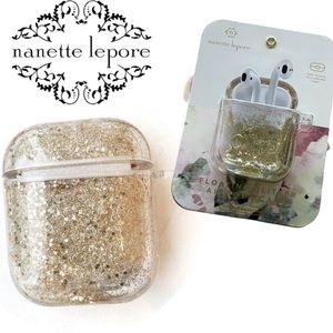NANETTE LEPORE Liquid Gold Glitter AirPod 1 2 Case